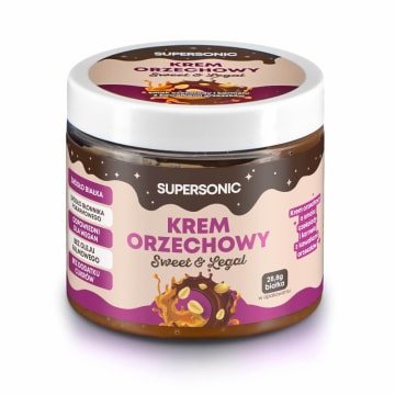 SUPERSONIC Sweet&Legal Krem proteinowy o smaku czekolady i karmelu z kawałkami orzechów