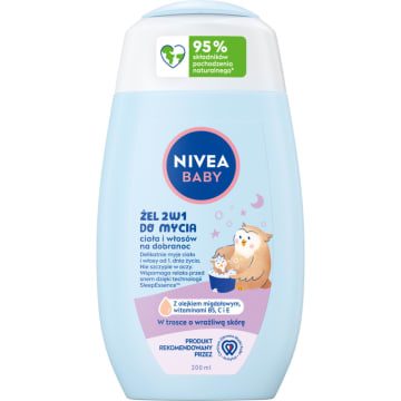 NIVEA Baby Żel 2w1 do mycia ciała i włosów na dobranoc