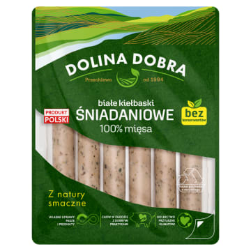 Białe kiełbaski śniadaniowe 100% mięsa