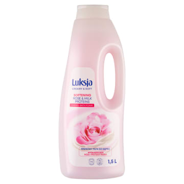 LUKSJA Creamy & Soft Płyn do kąpieli wygładzający róża i proteiny mleka