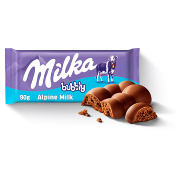 MILKA BUBBLY Czekolada mleczna Alpine Milk