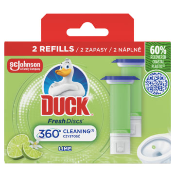DUCK Fresh Discs Podwójny zapas krążka żelowego Lime 5w1
