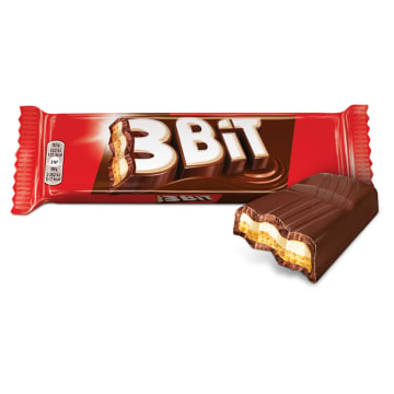 3 BIT Baton w czekoladzie mlecznej z nadzieniem mlecznym i herbatnikiem