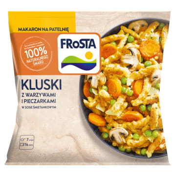 Kluski z warzywami z sosem śmietankowym