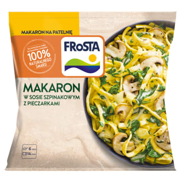 Makaron tagliatelle z sosem szpinakowym