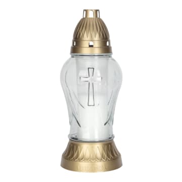 Znicz z wkładem kolor biały 27.5x11x11 cm