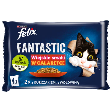 FELIX® Fantastic Karma dla kotów - Wiejskie smaki w galaretce 4x85g