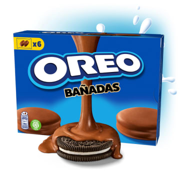 OREO Ciastka kakaowe z nadzieniem waniliowym oblane polewą kakaową