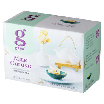 G'TEA! Milk Oolong Herbata turkusowa 50 torebek z zawieszką