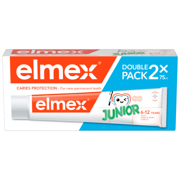 ELMEX Junior Pasta do zębów z fluorem 6-12 lat (2 x 75 ml)