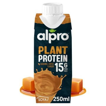ALPRO Wysokobiałkowy napój sojowy o smaku karmelu i kawy