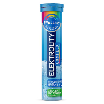 PLUSSSZ Elektrolity COMPLEX z sokiem owoc. (20 tabl. mus.)