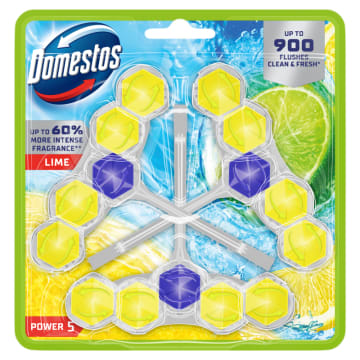 DOMESTOS Power 5 Kostki toaletowe Lime 3x50g