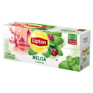 LIPTON Herbatka ziołowa aromatyzowana melisa z wiśnią (20 torebek)
