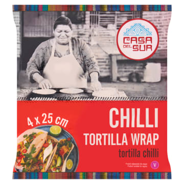 CASA DEL SUR Tortilla chilli - 25 cm (4 szt.)