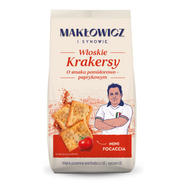 MAKŁOWICZ I SYNOWIE Krakersy o smaku pomidorowo - paprykowym