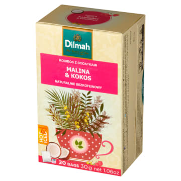 DILMAH Napar malina z kokosem 20 torebk ex.