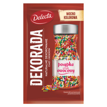 DELECTA Posypka o smaku owocowym - do dekoracji ciast i deserów