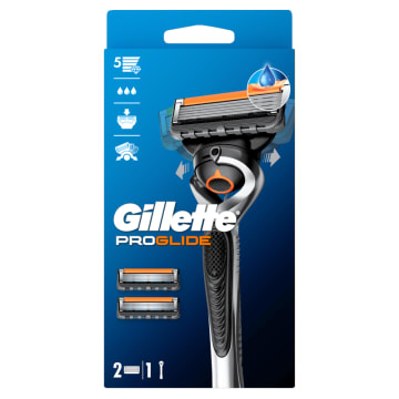 GILLETTE Fusion5 ProGlide Maszynka do golenia + 2 Ostrza Wymienne