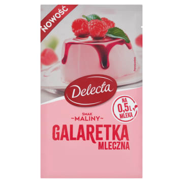 DELECTA Galaretka mleczna o smaku malin