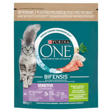 PURINA ONE SENSITIVE Karma dla dorosłych kotów bogata w indyka i ryż