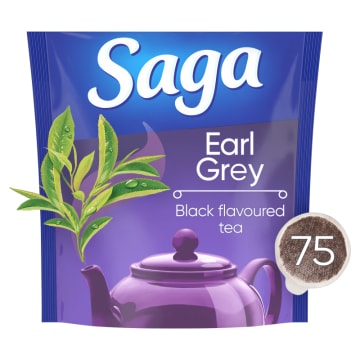 SAGA Herbata czarna aromatyzowana Earl Grey 75 tortebek