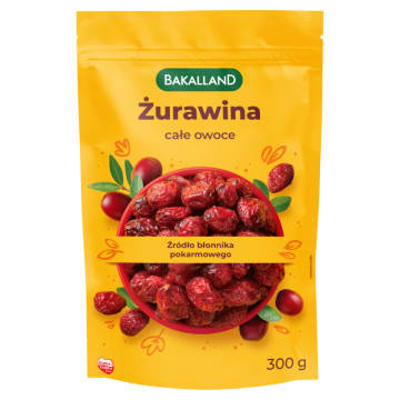 BAKALLAND Żurawina (całe owoce)