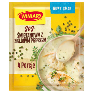 WINIARY Sos śmietanowy z zielonym pieprzem