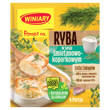 WINIARY Pomysł na Rybę w sosie śmietanowo-koperkowym