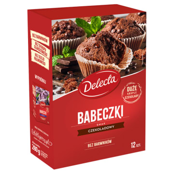 DELECTA Babeczki o smaku czekoladowym - mieszanka do wypieku