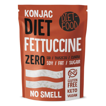 DIET FOOD Makaron konjac fettucine (wstążki) bezglutenowy