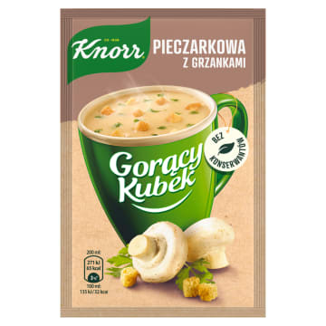 KNORR Gorący Kubek Pieczarkowa z grzankami