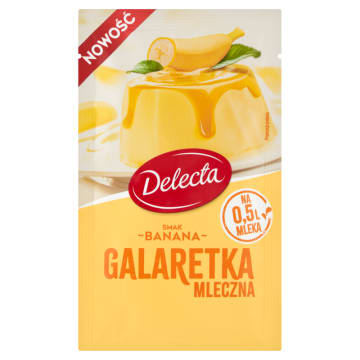 DELECTA Galaretka mleczna o smaku banana