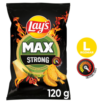 Strong Chipsy ziemniaczane karbowane o smaku sera i ostrej papryki