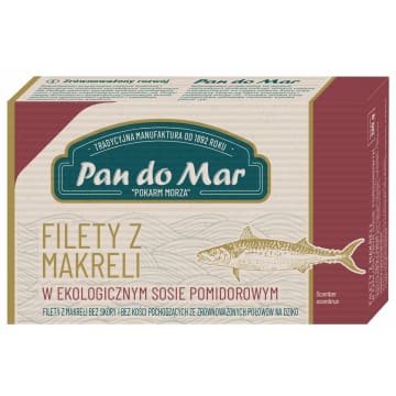 PAN DO MAR Makrela filety w BIO sosie pomidorowym