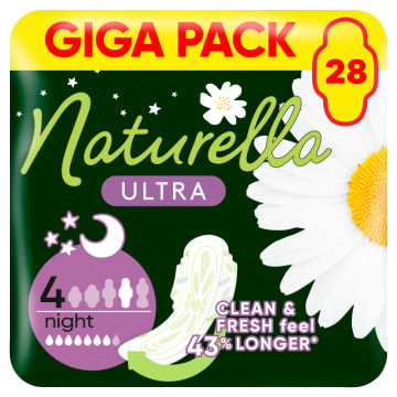 NATURELLA Podpaski ze skrzydełkami Ultra Night 28 szt.