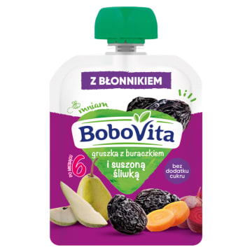 BOBOVITA Mus gruszka z buraczkiem i suszoną śliwką po 6 miesiącu