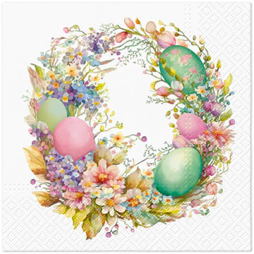 Serwetki z bibuły 3-warstwowej Easter Wreath