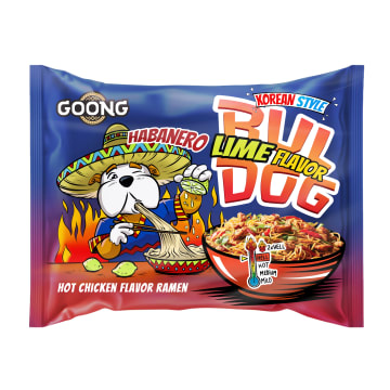 BULDOG Makaron Ramen o smaku ostrego kurczaka (limonkowe habanero) - instant