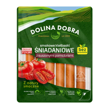 Smakowe kiełbaski śniadaniowe z suszonymi pomidorami