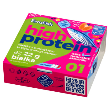 EVRAFISH Proteinowa sałatka z tuńczykiem w stylu meksykańskim