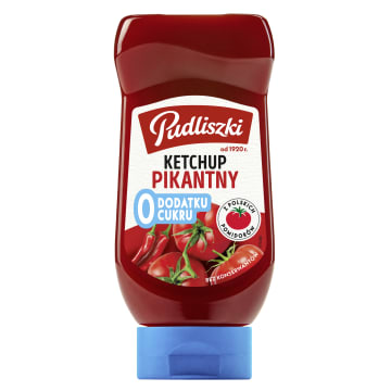 PUDLISZKI Ketchup zero pikantny (bez dodatku cukru)