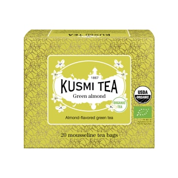 KUSMI TEA Herbata zielona Green Almond BIO 20 torebek (saszetki)