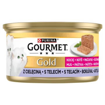 GOURMET Gold Mokry pokarm dla kociąt mus z cielęciną puszka