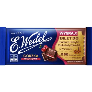 WEDEL Czekolada gorzka z nadzieniem wiśniowym