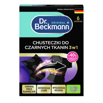 DR.BECKMANN Chusteczki przywracające czerń 6 szt.