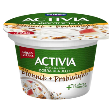 Jogurt z jabłkami ziarnami i orzechami włoskimi ze szczepem bakterii ActiRegularis®