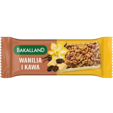 BAKALLAND Baton zbożowy wanilia i kawa