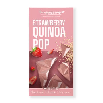 Czekolada bezglutenowa o smaku truskawka - quinoa