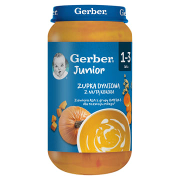 GERBER JUNIOR Zupka dyniowa z nutą kokosa 1-3 lata
